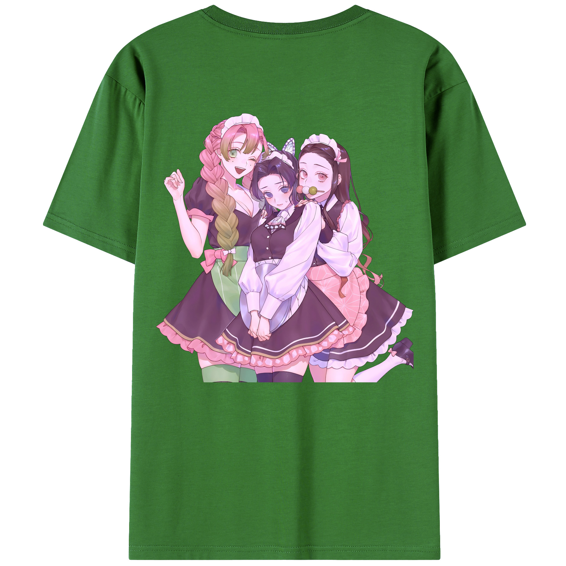 （画像用） 鬼滅の刃（きめつのやいば）蟲柱-胡蝶 しのぶ／こちょう しのぶ Kochou Shinobu レディース半袖Tシャツ(バックプリント)